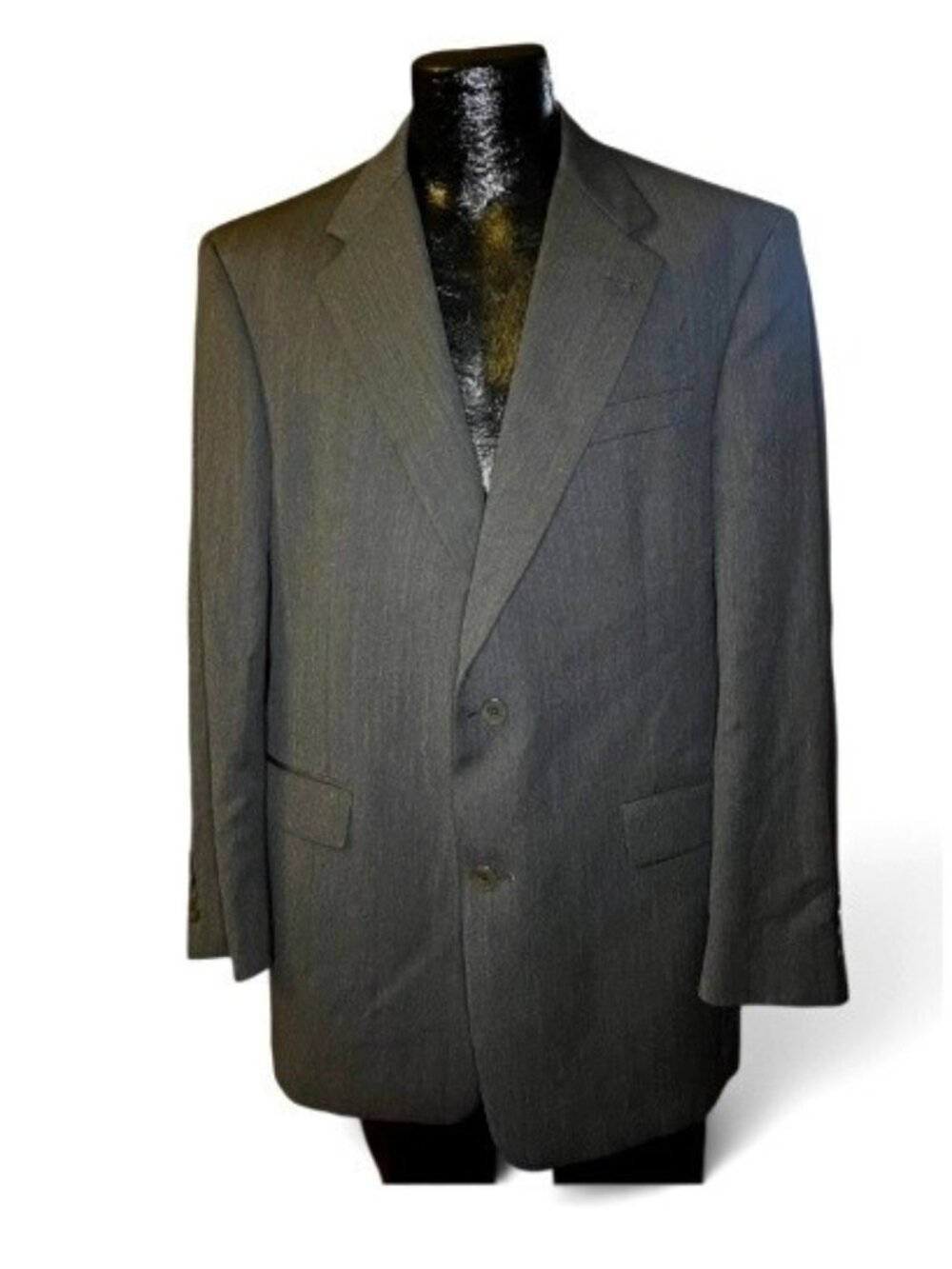 Burberry London Gray Wool Blazer Mens 42R 2 Button Sport Coat USA Made